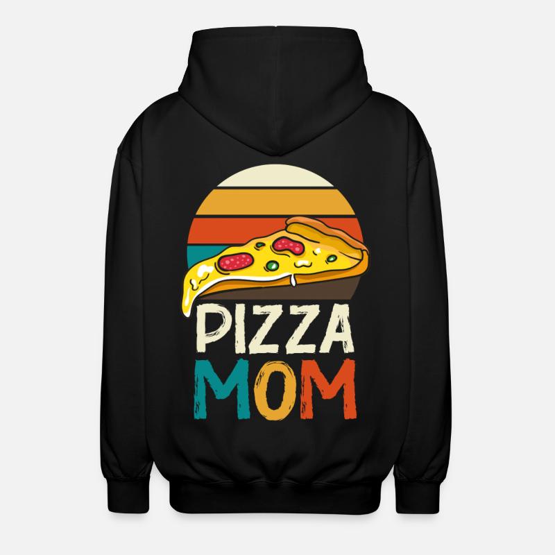 Pizza Mom Slice Retro - Veste à capuche unisexe - noir