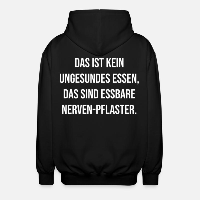Citation de NervPflaster : Ironie comestible - Veste à capuche unisexe - noir