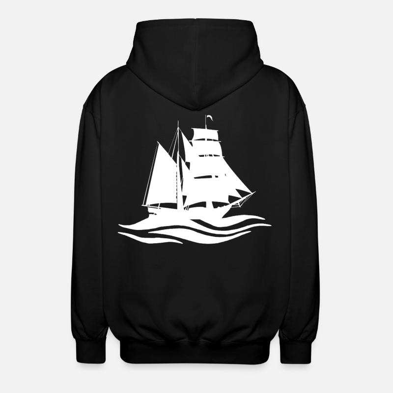 Bateau blanc et voyage - Veste à capuche unisexe - noir