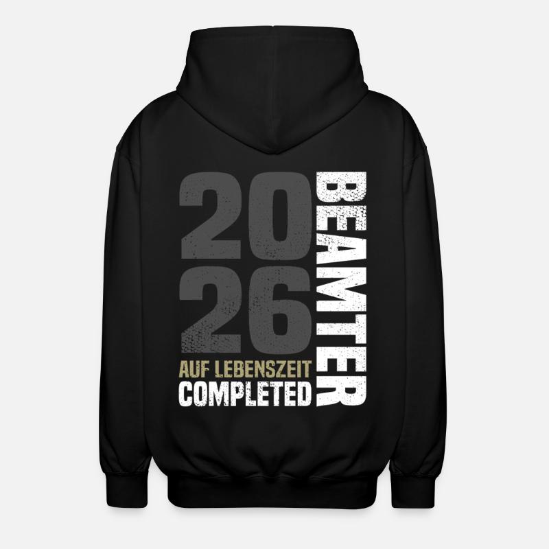 Beamter Auf Lebenszeit 2026 - Unisex Kapuzenjacke - Schwarz