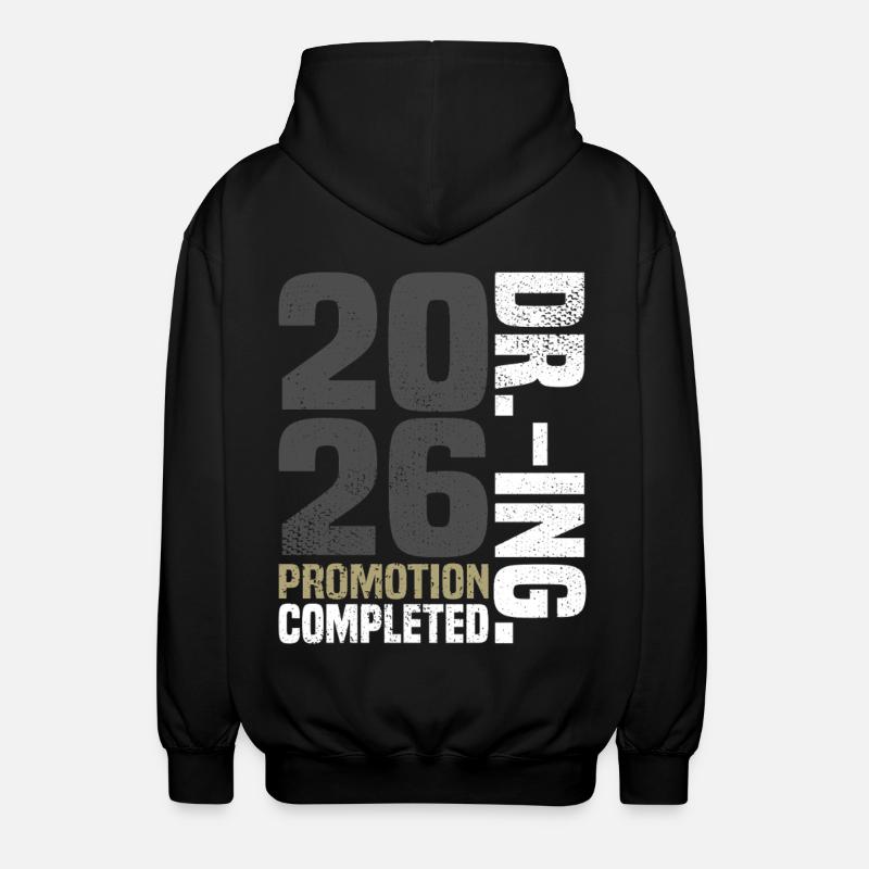 Dr. Ing. Promotion Completed - Unisex Kapuzenjacke - Schwarz