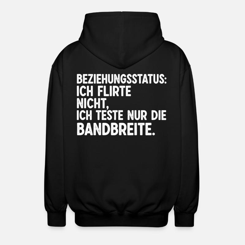 Relationship status: I don't flirt - Unisex Hooded Jacket - black