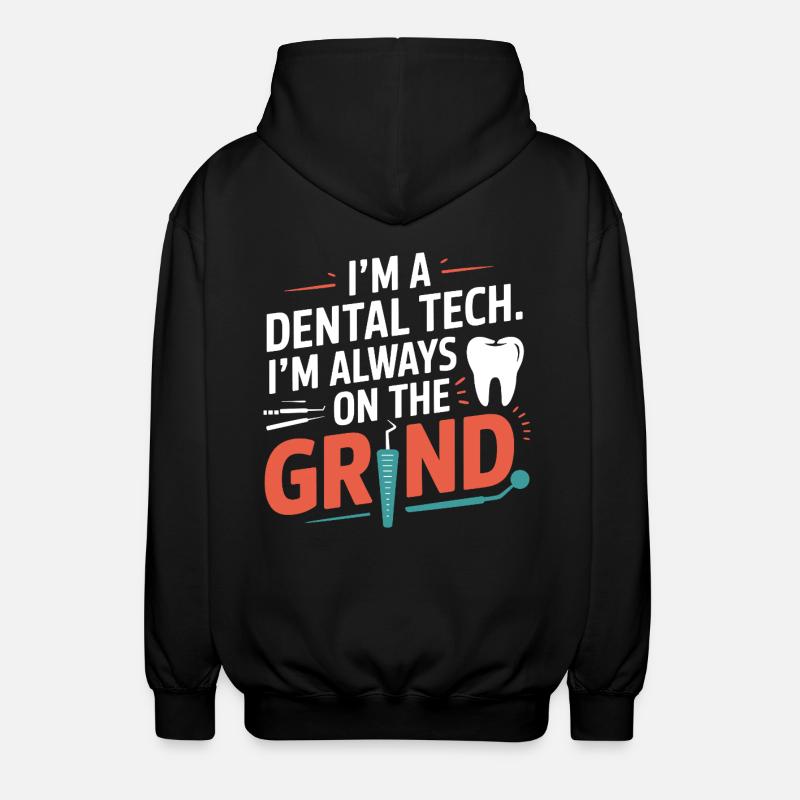 Dentalkeramik-Maltechnik - Unisex Kapuzenjacke - Schwarz