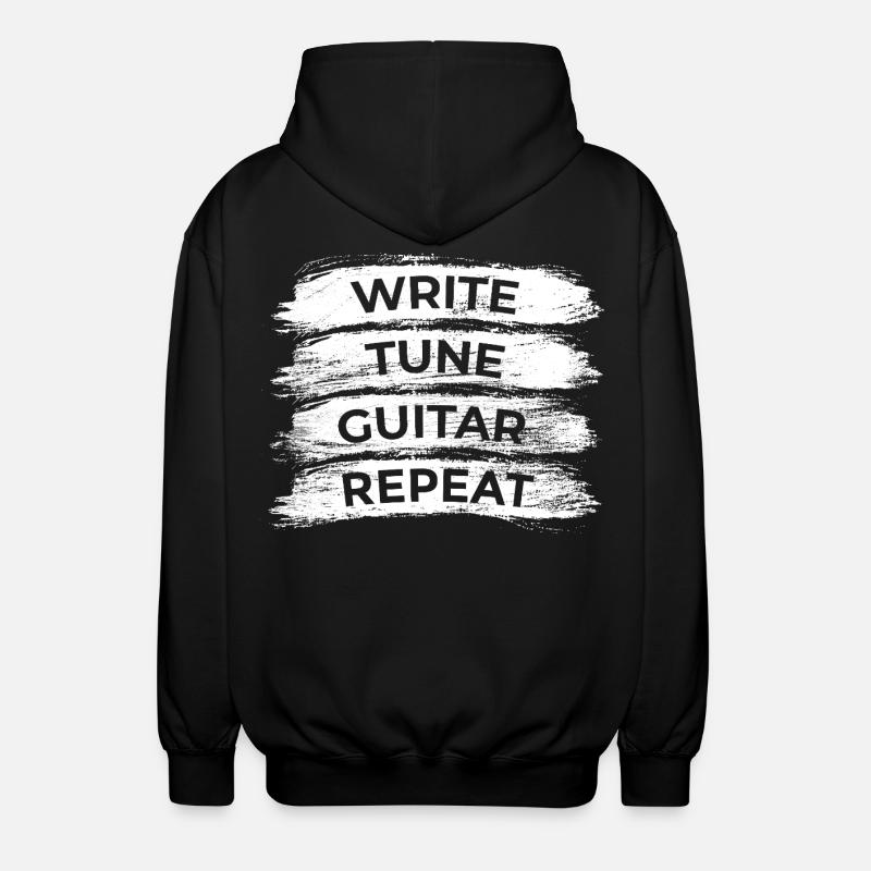 Guitar Player Routine - Unisex Hooded Jacket - black
