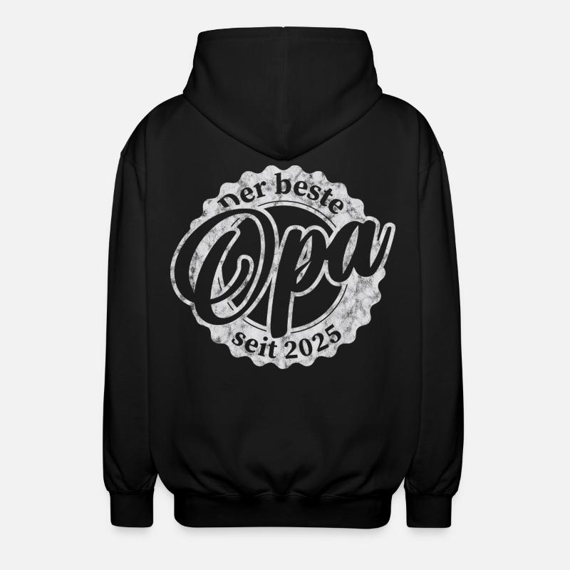 Der Beste Opa seit 2025 - Unisex Kapuzenjacke - Schwarz