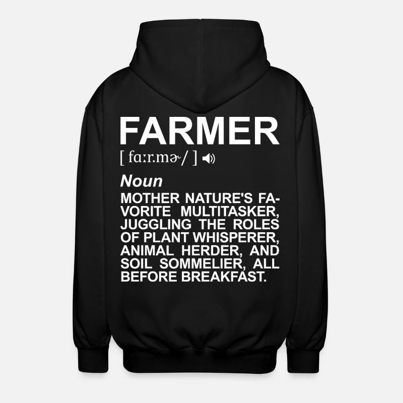 Bauer Begriffserklärung - Unisex Kapuzenjacke - Schwarz