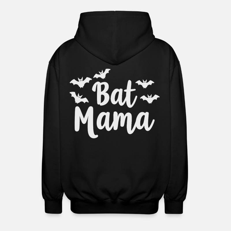 Bat Mama – Bat Mother Statement - Unisex Hooded Jacket - black