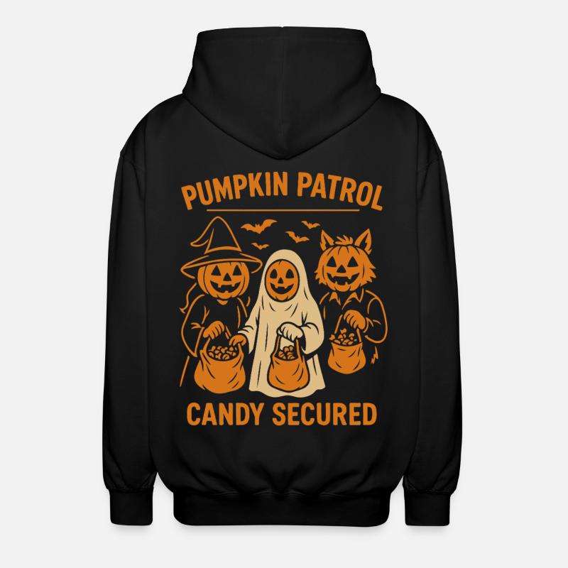 Pumpkin Patrol Candy Secured Halloween Fun - Veste à capuche unisexe - noir