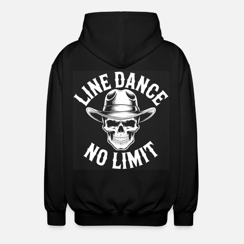Line Dance Skull No Limit - Unisex Hooded Jacket - black
