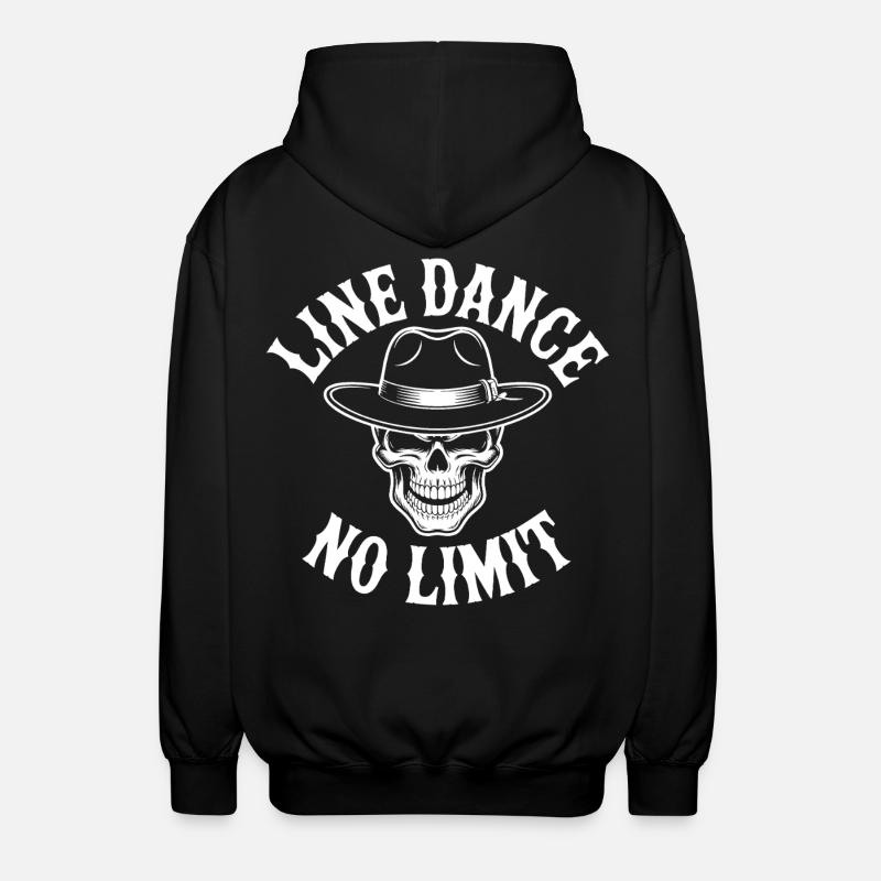 Line Dance Skull No Limit - Unisex Hooded Jacket - black