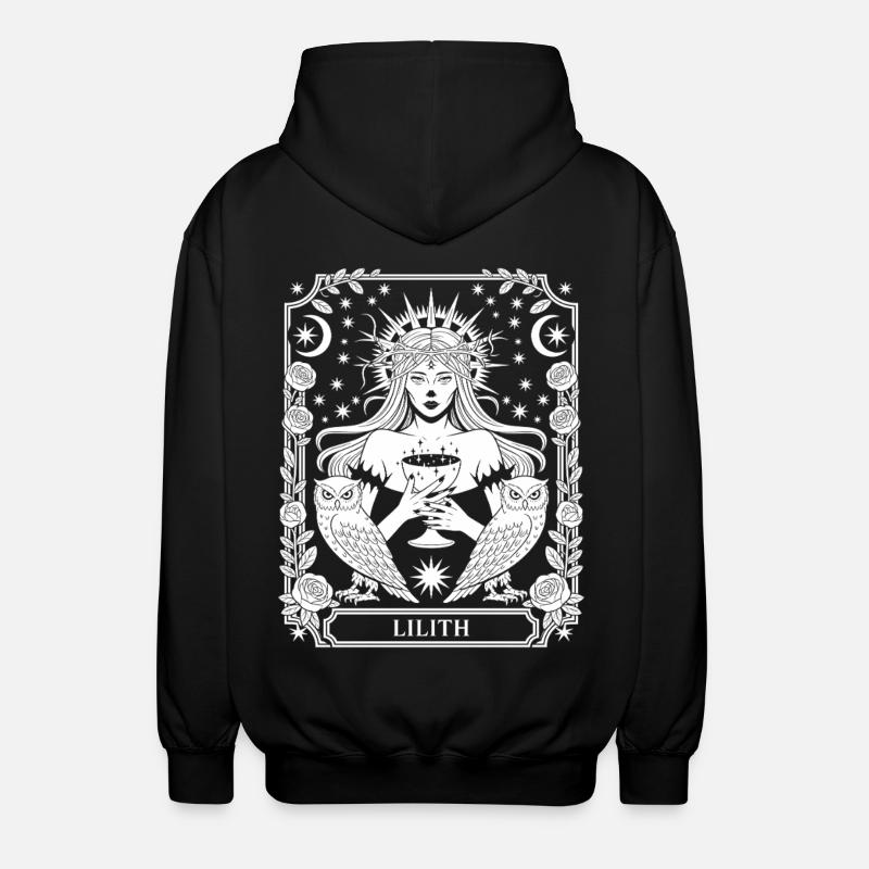 Lilith Moon Star Framing - Unisex Hooded Jacket - black