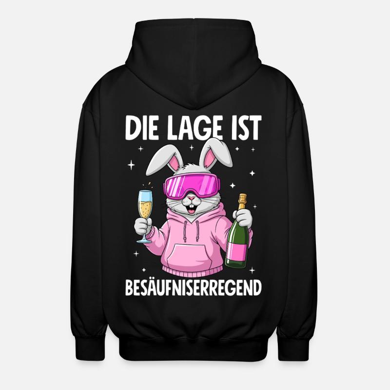The situation is drunkenness - Unisex Hooded Jacket - black