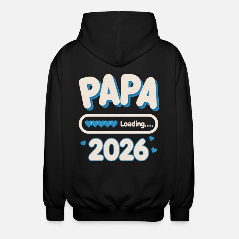 Papa Loading 2026  - Unisex Kapuzenjacke - Schwarz