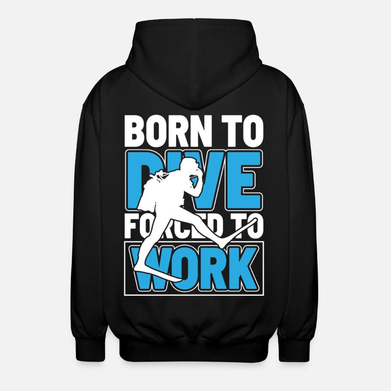 Born to Dive - Unisex Kapuzenjacke - Schwarz