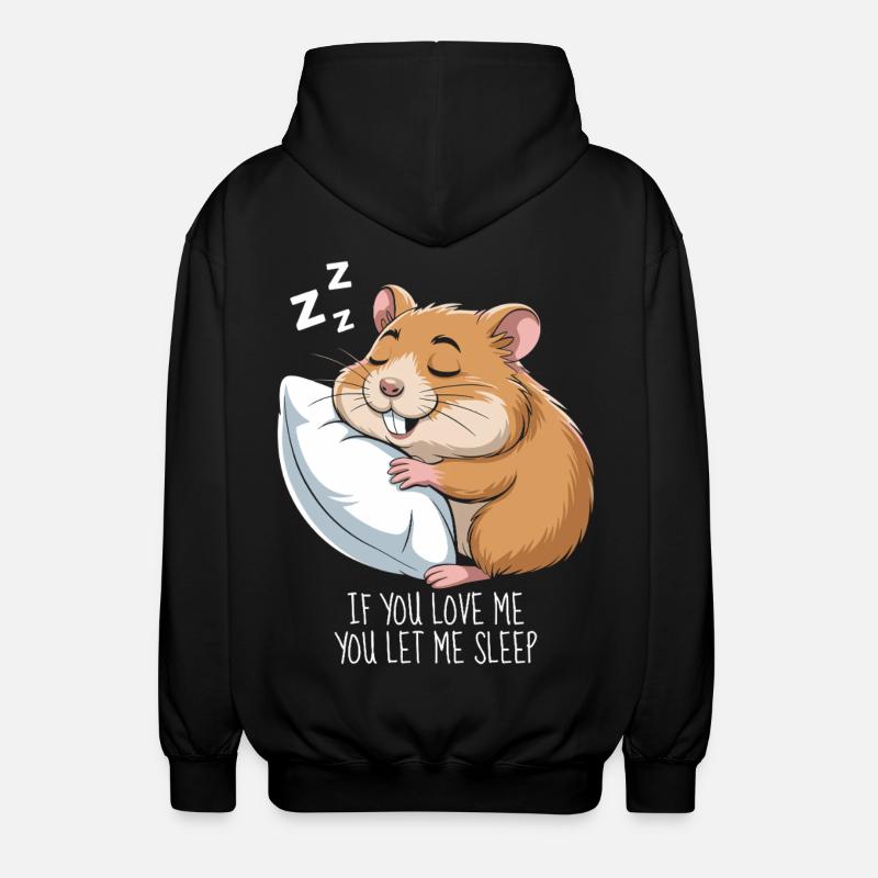 Hamster endormi - Veste à capuche unisexe - noir