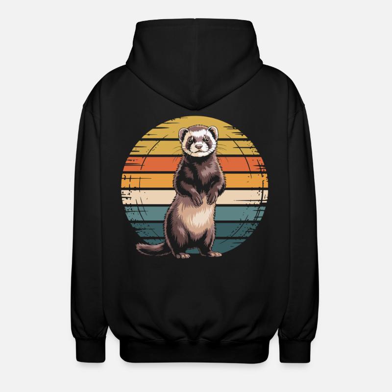 Frettchen - Unisex Kapuzenjacke - Schwarz