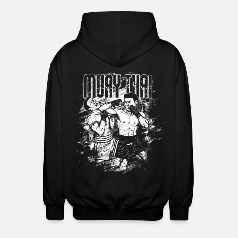 Technique du coude Muay Thai - Veste à capuche unisexe - noir