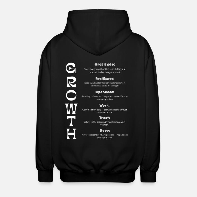 Growth Development - Unisex Hooded Jacket - black