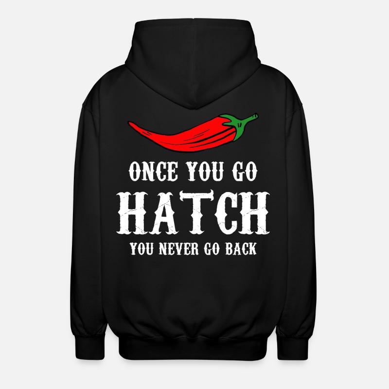 Hatch Chili Bold Typography - Unisex Kapuzenjacke - Schwarz