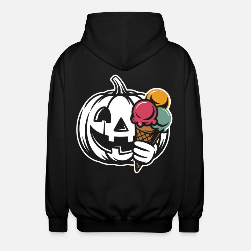 Crème glacée Pumpkin Smile - Veste à capuche unisexe - noir
