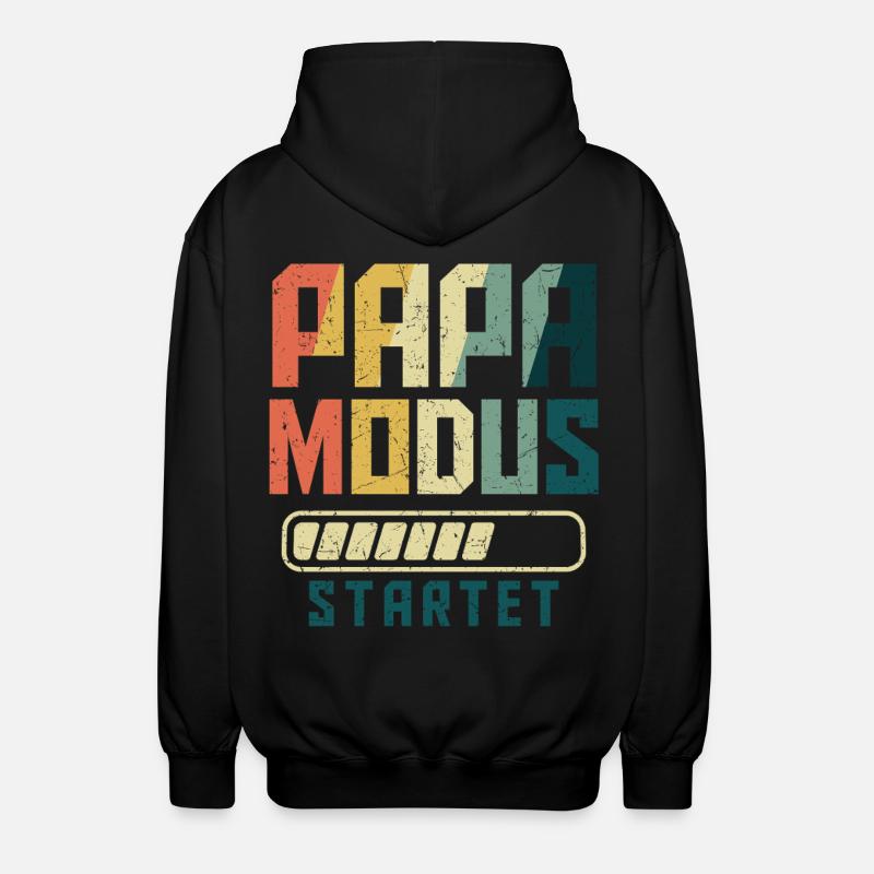 Werdender PAPA MODUS STARTET Lustiges - Unisex Kapuzenjacke - Schwarz