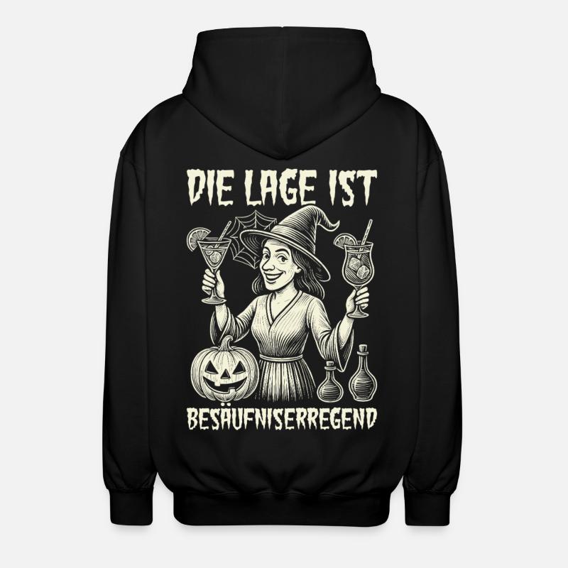 The situation is drunkenness - Unisex Hooded Jacket - black