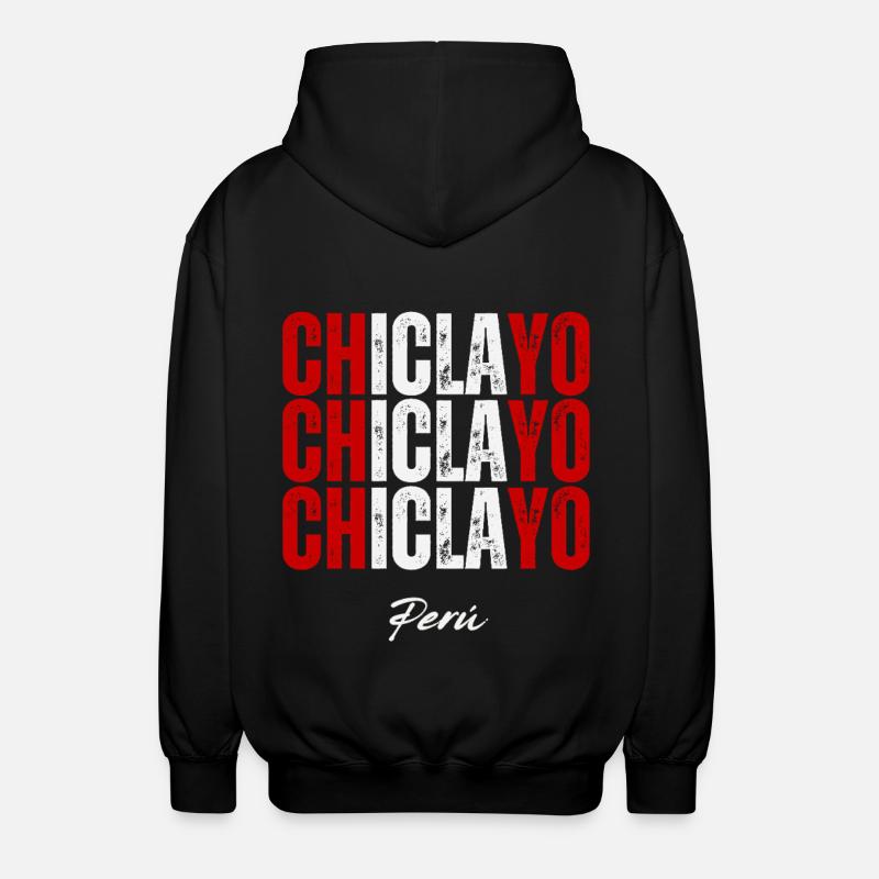Chiclayo Peru, peruanischer Stolz - Unisex Kapuzenjacke - Schwarz