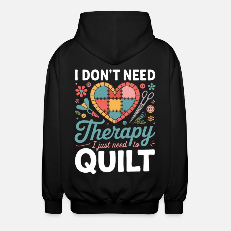 Patchwork Heart Therapy Quilt - Veste à capuche unisexe - noir