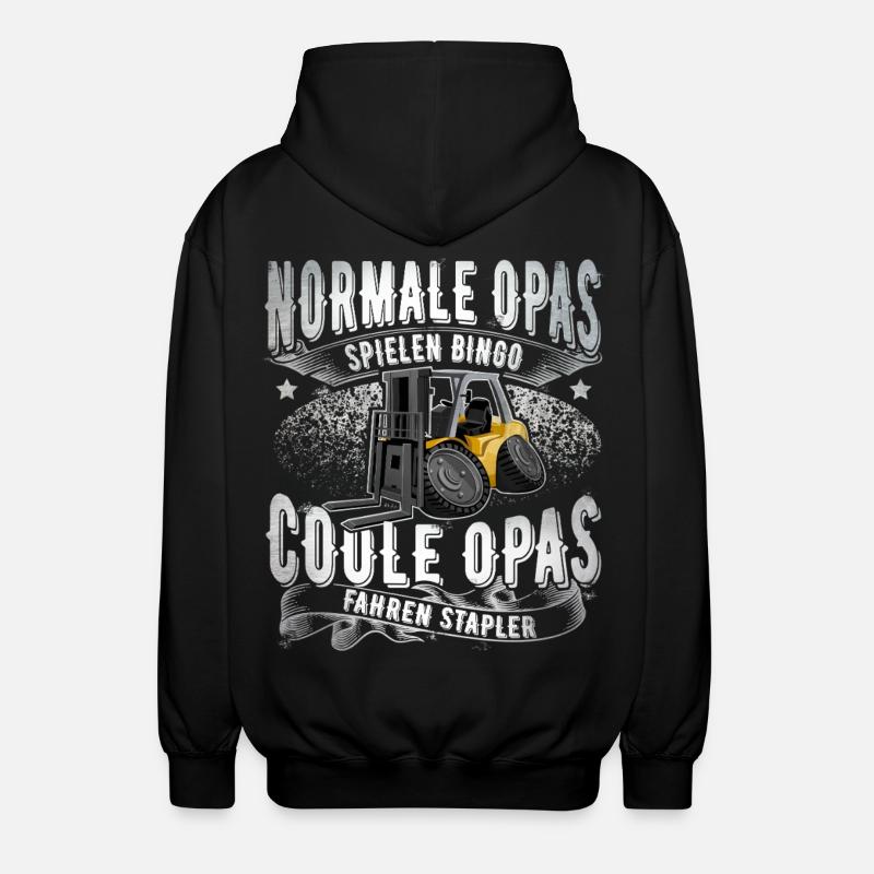 Staplerfahrer Opa - Unisex Kapuzenjacke - Schwarz