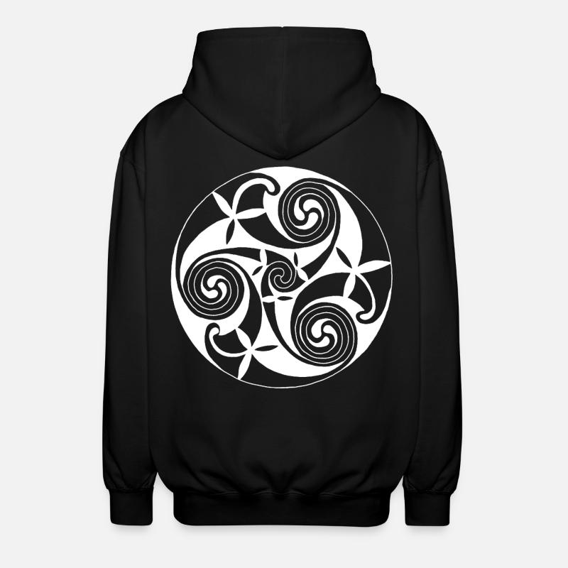 Symbole celte de la nature - Veste à capuche unisexe - noir