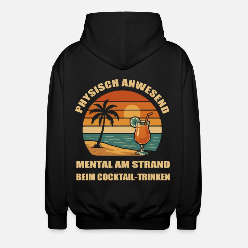 Ready for a holiday - Unisex Hooded Jacket - black