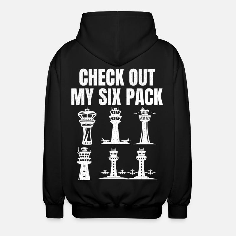 Check out my six Pack - Unisex Hooded Jacket - black