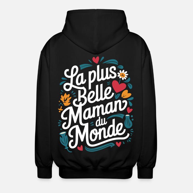 Die schönste Mama der Welt - Unisex Kapuzenjacke - Schwarz