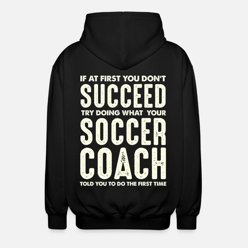 First attempt failed – Coach Spruch - Unisex Hooded Jacket - black