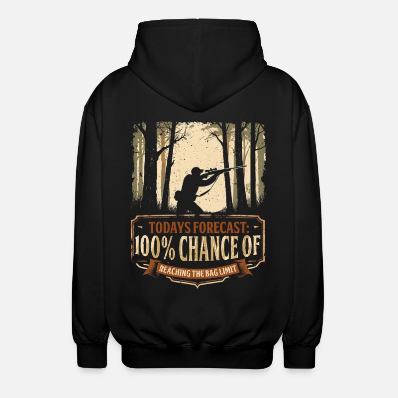 Squirrel Hunter Tree Rat - Unisex Hooded Jacket - black