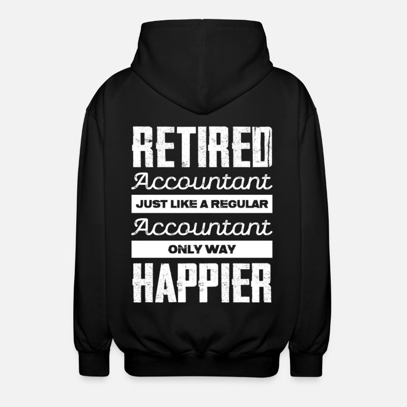 Comptable de retraite heureux - Veste à capuche unisexe - noir