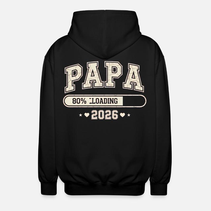 Dad 2026 Loading Dad-to-be - Unisex Hooded Jacket - black