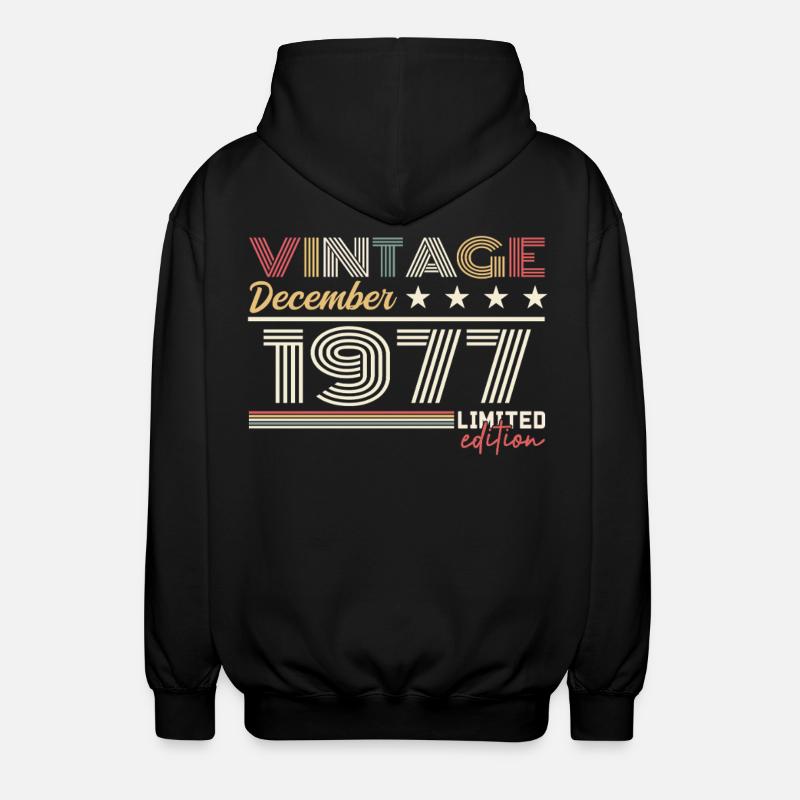 Geschenk Dezember 1977 - Unisex Kapuzenjacke - Schwarz