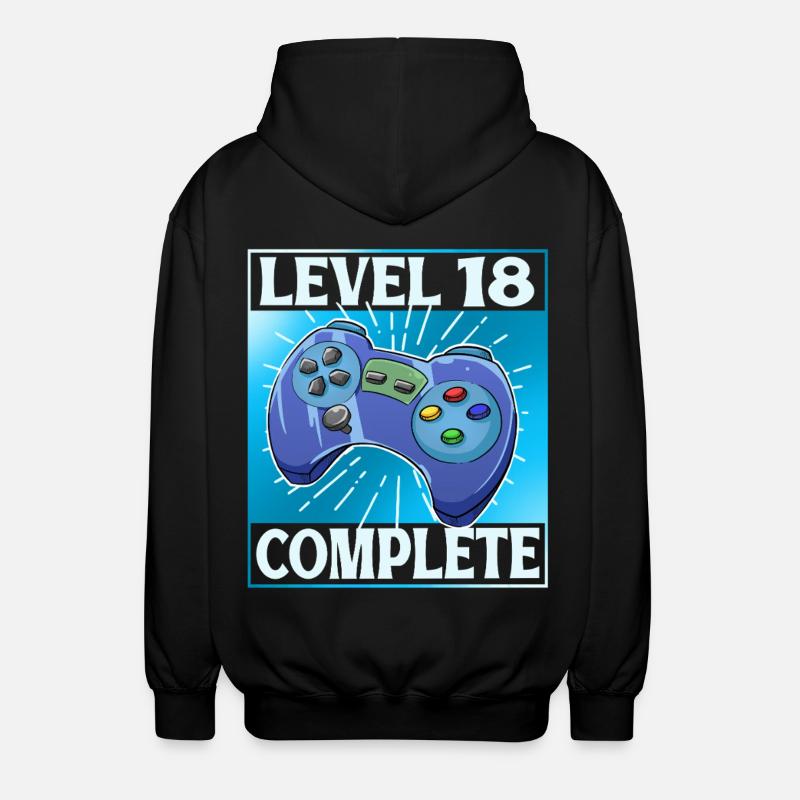Level 18 Complete - Unisex Kapuzenjacke - Schwarz
