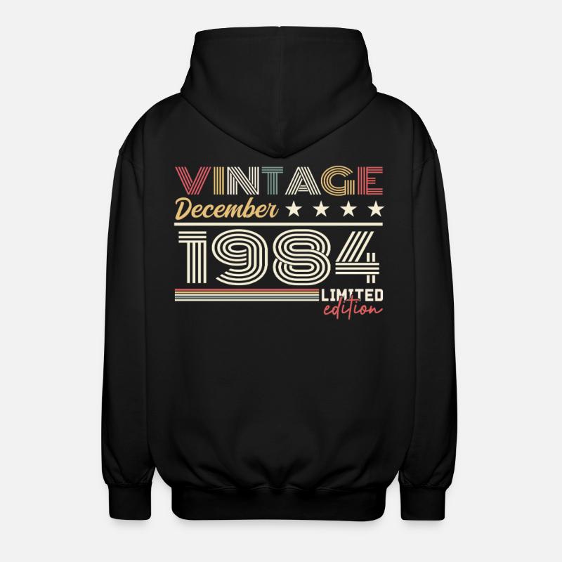 Geschenk Dezember 1984 - Unisex Kapuzenjacke - Schwarz