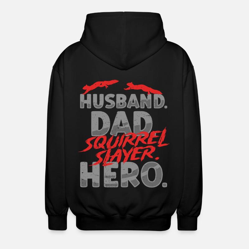 Squirrel Hunter Tree Rat - Unisex Hooded Jacket - black