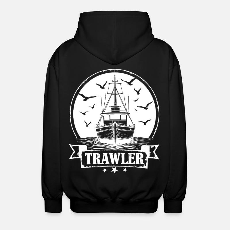 Chalutier de pêche Ahoy Maritim - Veste à capuche unisexe - noir