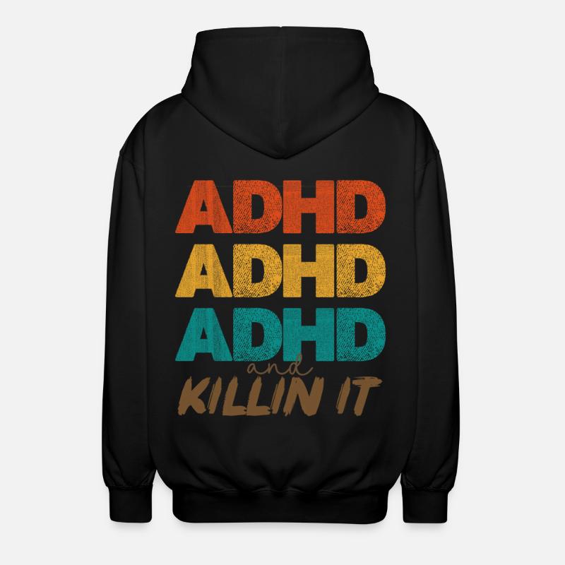 ADHD Power Farbstacking - Unisex Kapuzenjacke - Schwarz