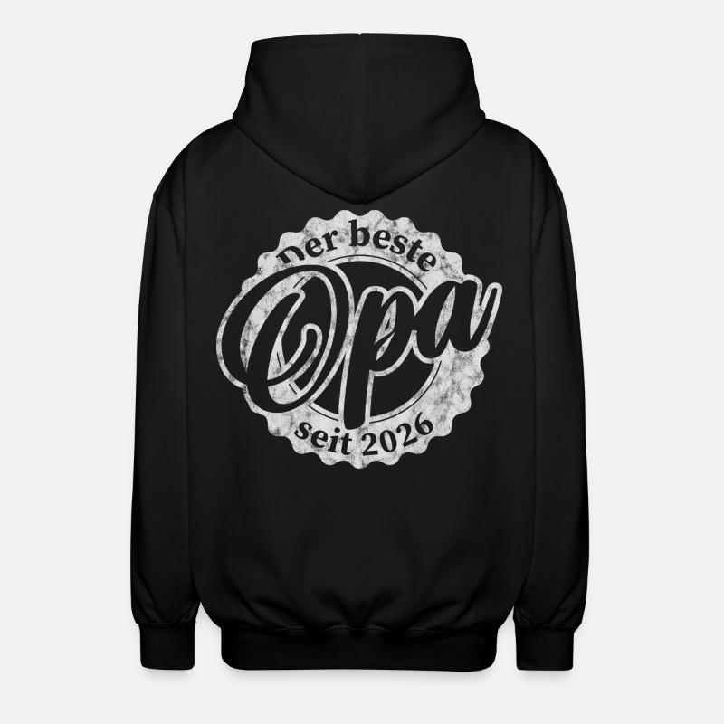 Der Beste Opa seit 2026 - Unisex Kapuzenjacke - Schwarz