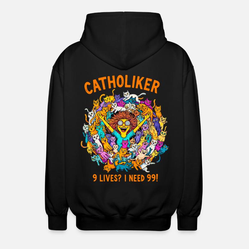 Catzoholic - Juste un chat de plus ! - Veste à capuche unisexe - noir