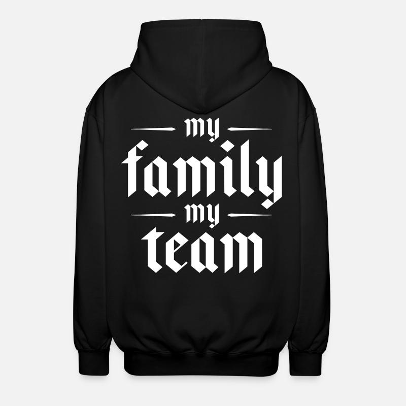 Mon équipe familiale dit - Veste à capuche unisexe - noir