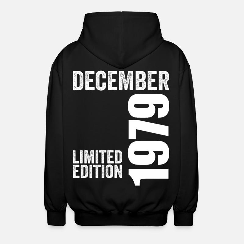 Cadeau Anniversaire Rétro - Décembre 1979 - Veste à capuche unisexe - noir