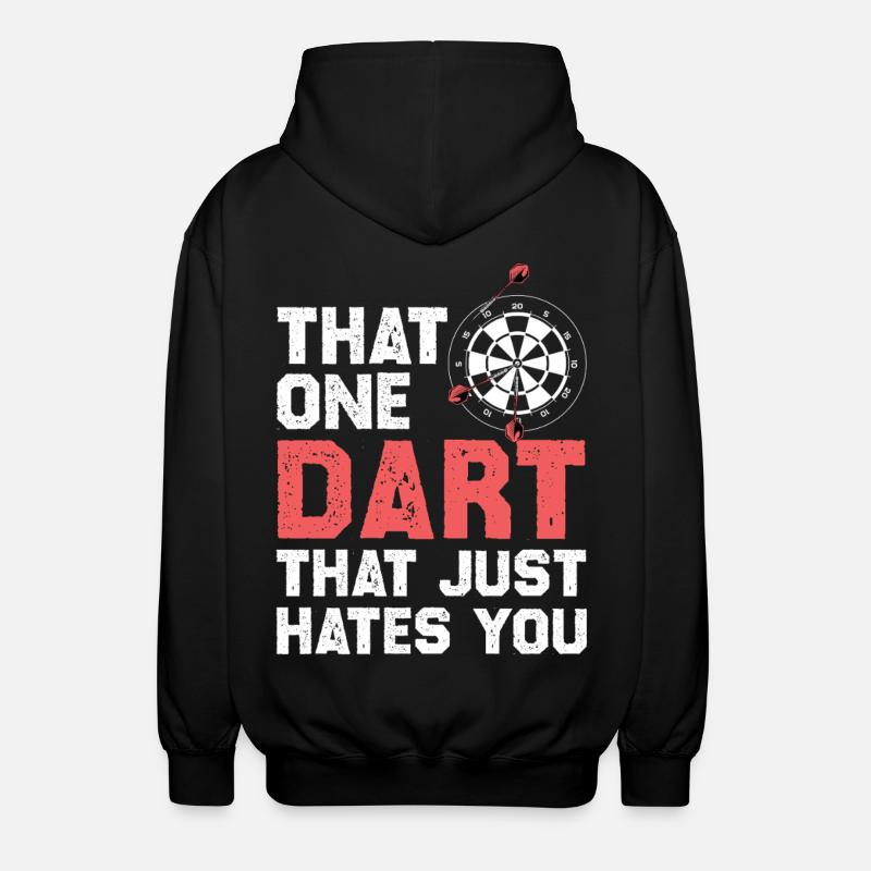 Dart der dich hasst - Unisex Kapuzenjacke - Schwarz