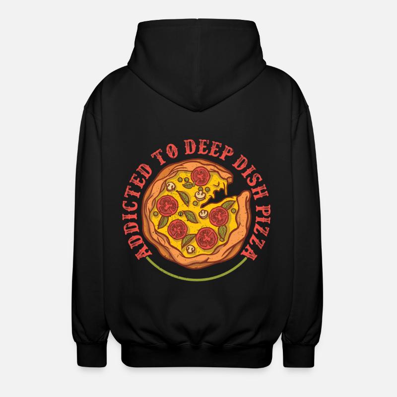 Deep Dish Pizza Chicargo - Unisex Hooded Jacket - black