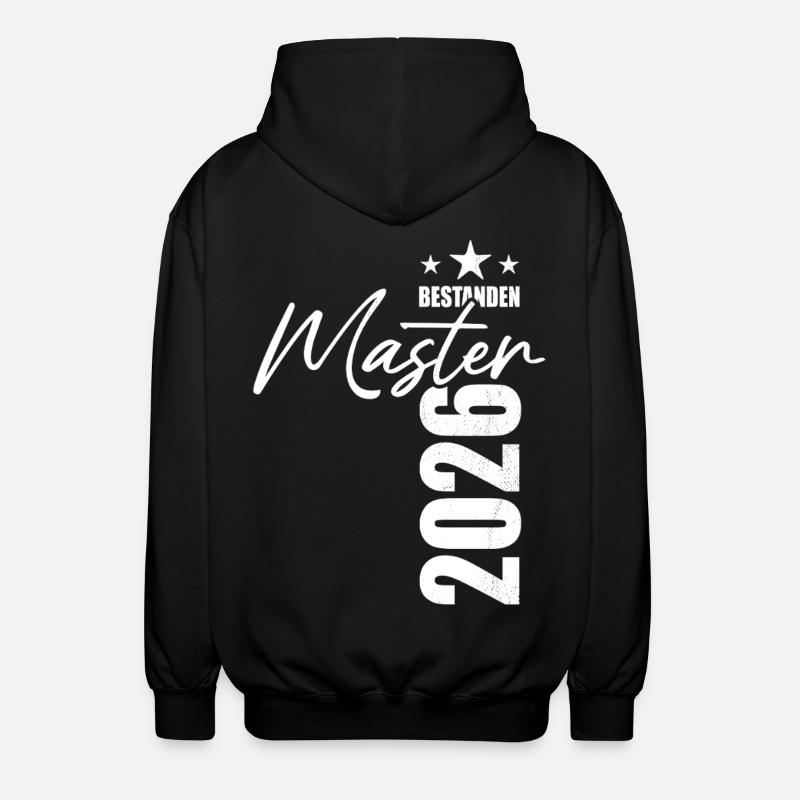 Master passed 2026 - Exam - Success - Unisex Hooded Jacket - black